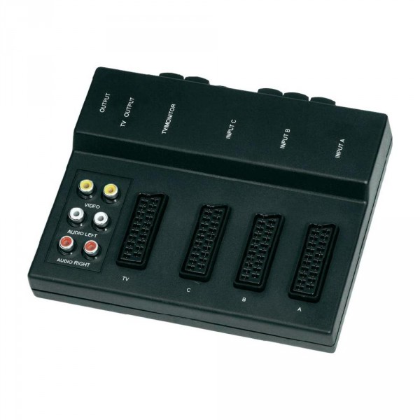 POWERTEC Scart-AV-Umchaltbox SUP 1000 Scartbox Scart-Umschaltbox